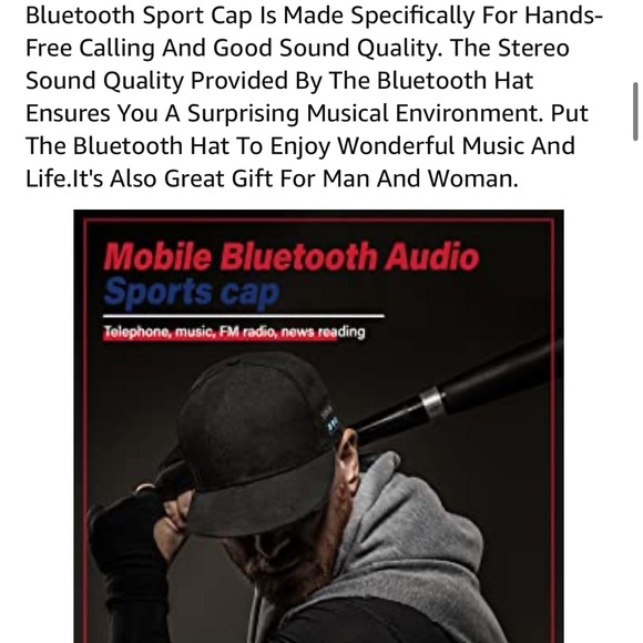 EDYELL Bluetooth Wireless Smart Speakerphone Cap - Picture 12 of 14
